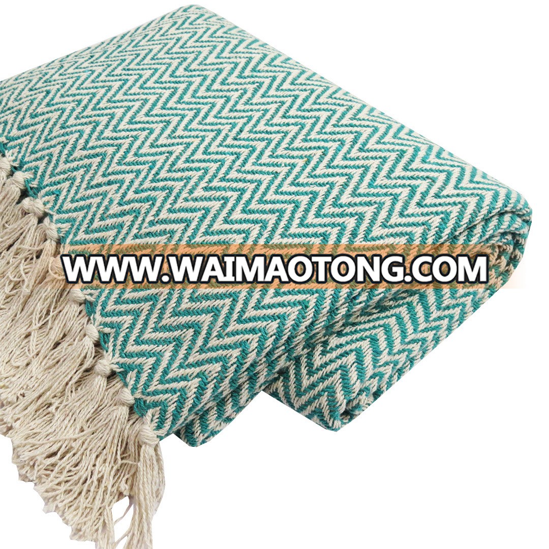 Extra Large Textured Cotton Mexican Blanket